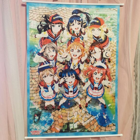 Aquors Love Live Tapestry LLSIF Anime Wall Scroll Art Poster Japan Manga Cosplay - Picture 9 of 9